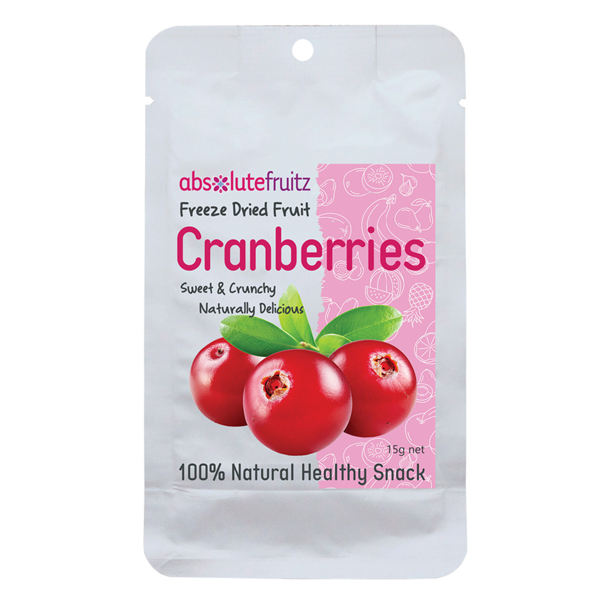 AbsoluteFruitz FreezeDried Whole Cranberries 15g